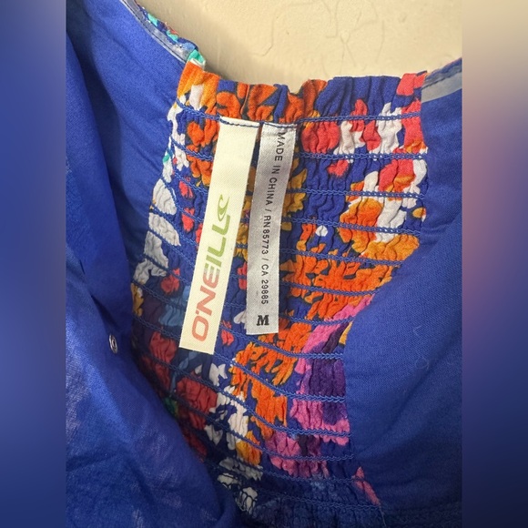 O’Neill Floral Print Strapless Knee Length Dress, size S - Picture 13 of 14